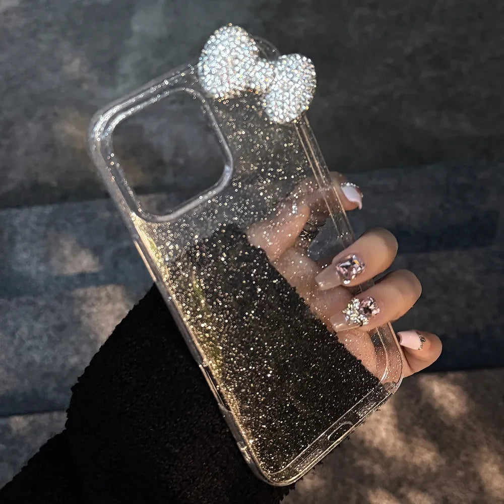 Luxury 3D Rhinestone Bow Bling Glitter Phone Case