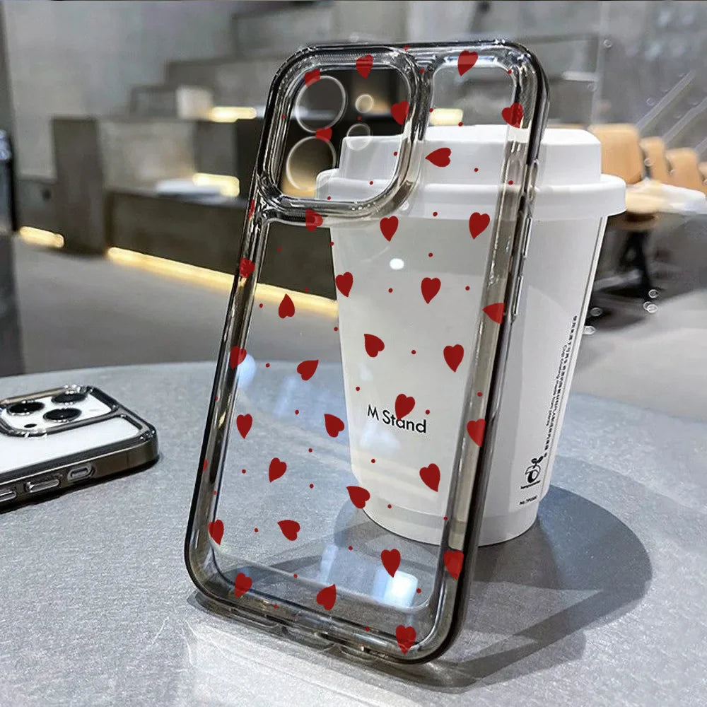 Love Heart Transparent Phone Case