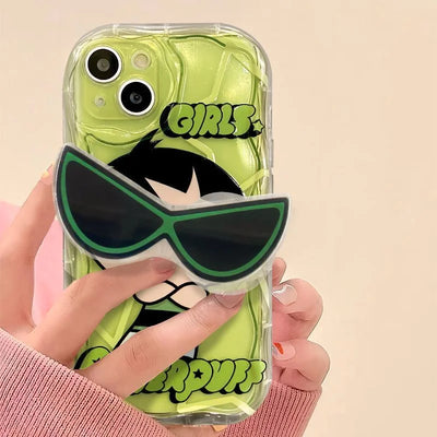 Lovely Powerpuff Girls Holder Stand Phone Case