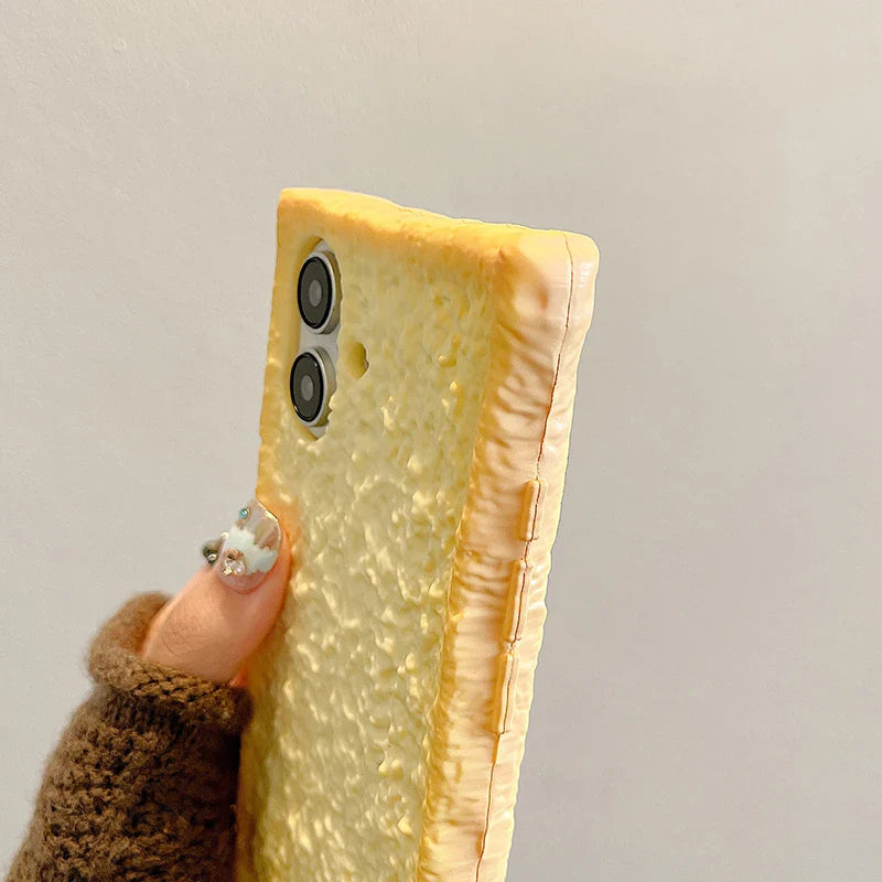 Fashion Funny Bread Toast Soft Silicone Phone Case