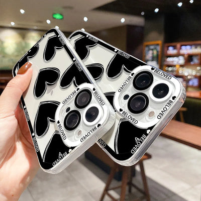 Love Heart Clear Protective Cover Phone Case