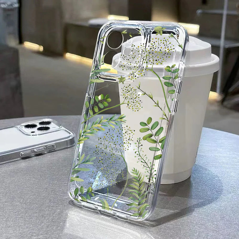 Grass Soft Liquid Silicone Shockproof Cover Phone Case