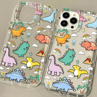 Cute Dinosaur Airbag Cartoon Animals Cover Phone Case