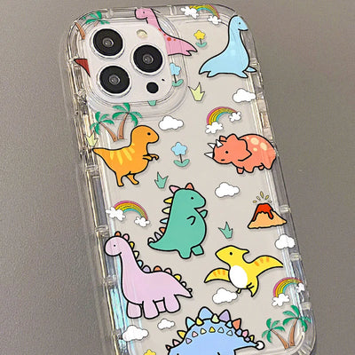 Cute Dinosaur Airbag Cartoon Animals Cover Phone Case