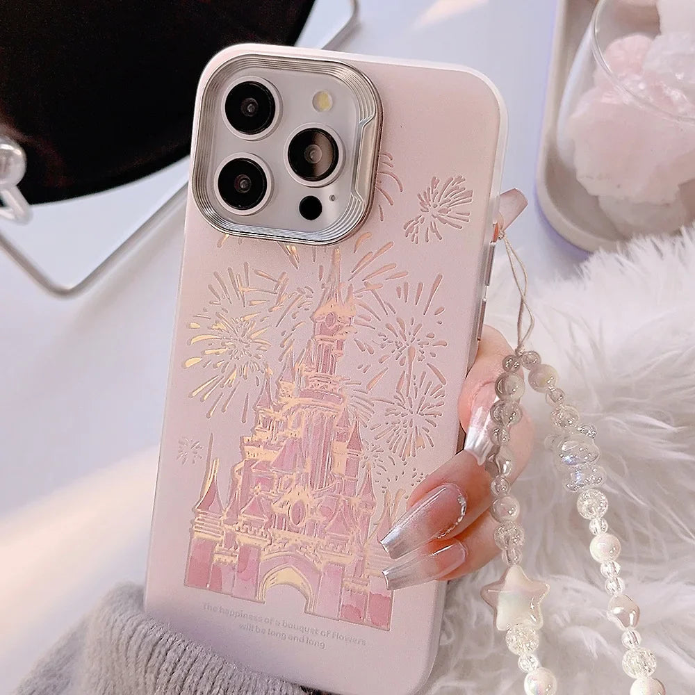 Dream Castle fireworks Luxury Pink Phone Case