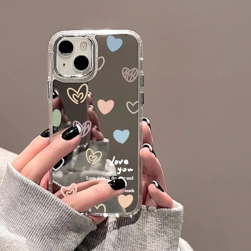 Cute Cherry Bow Mirror Phone Case