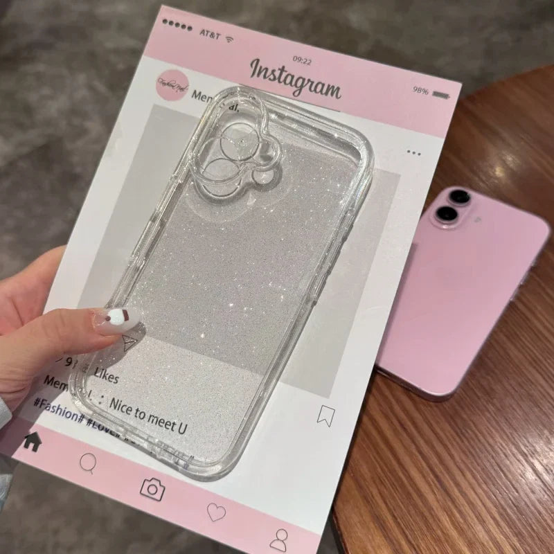 Clear Glitter Phone Case