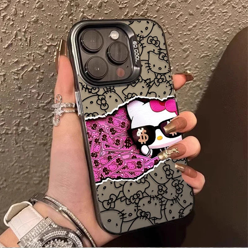 Lovely Money Hello Kitty Plating Phone Case