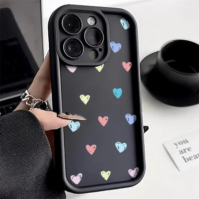 Cute Love Heart Matte Phone Case