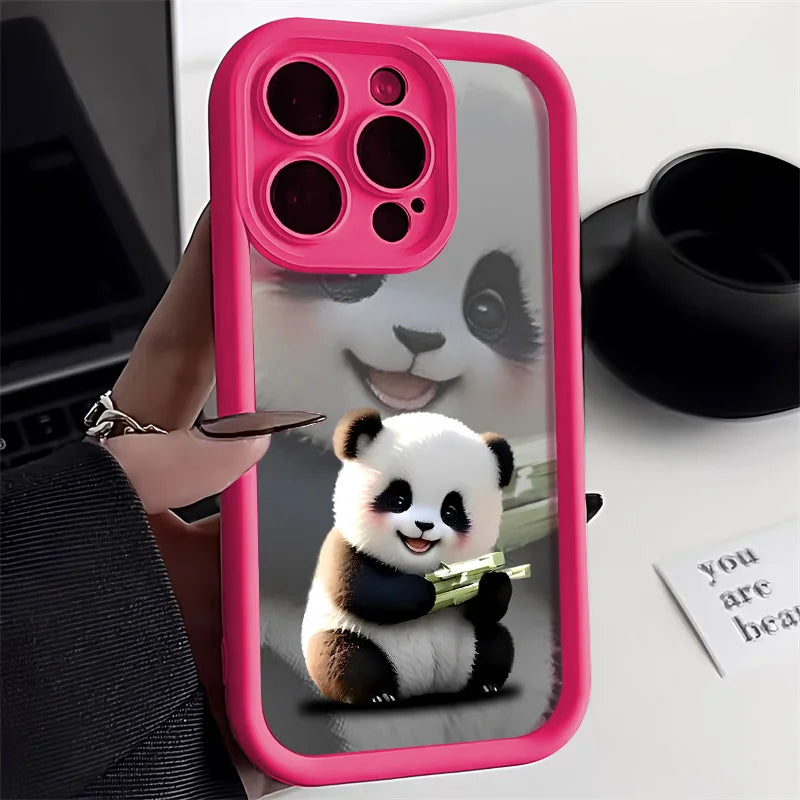 Cute Panda Cute Animals Back Cover Soft Phone Case