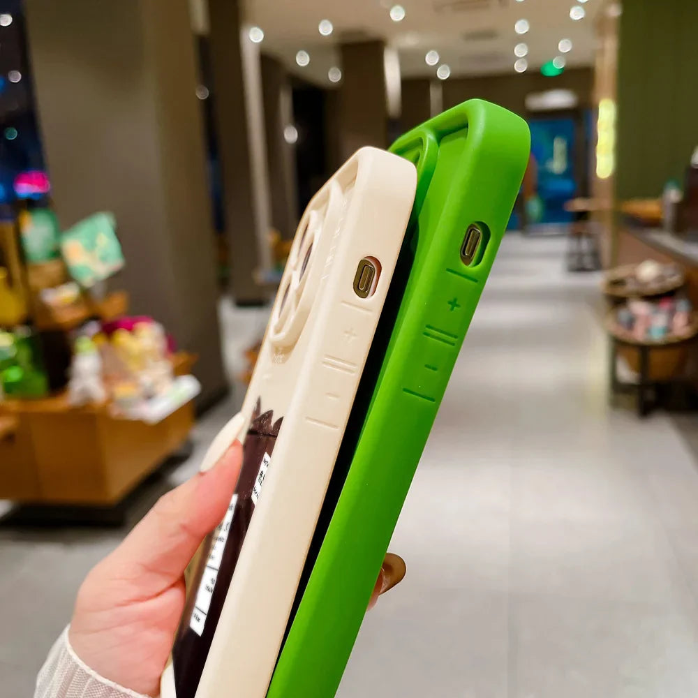 Coffee Candy Color Shockproof Bumper Cover Phone Case