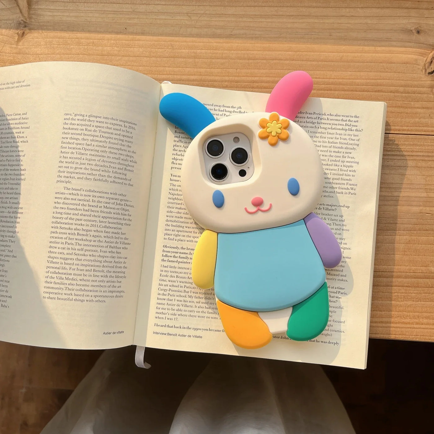 Cute Cartoon 3D Rainbow rabbit Phone Case