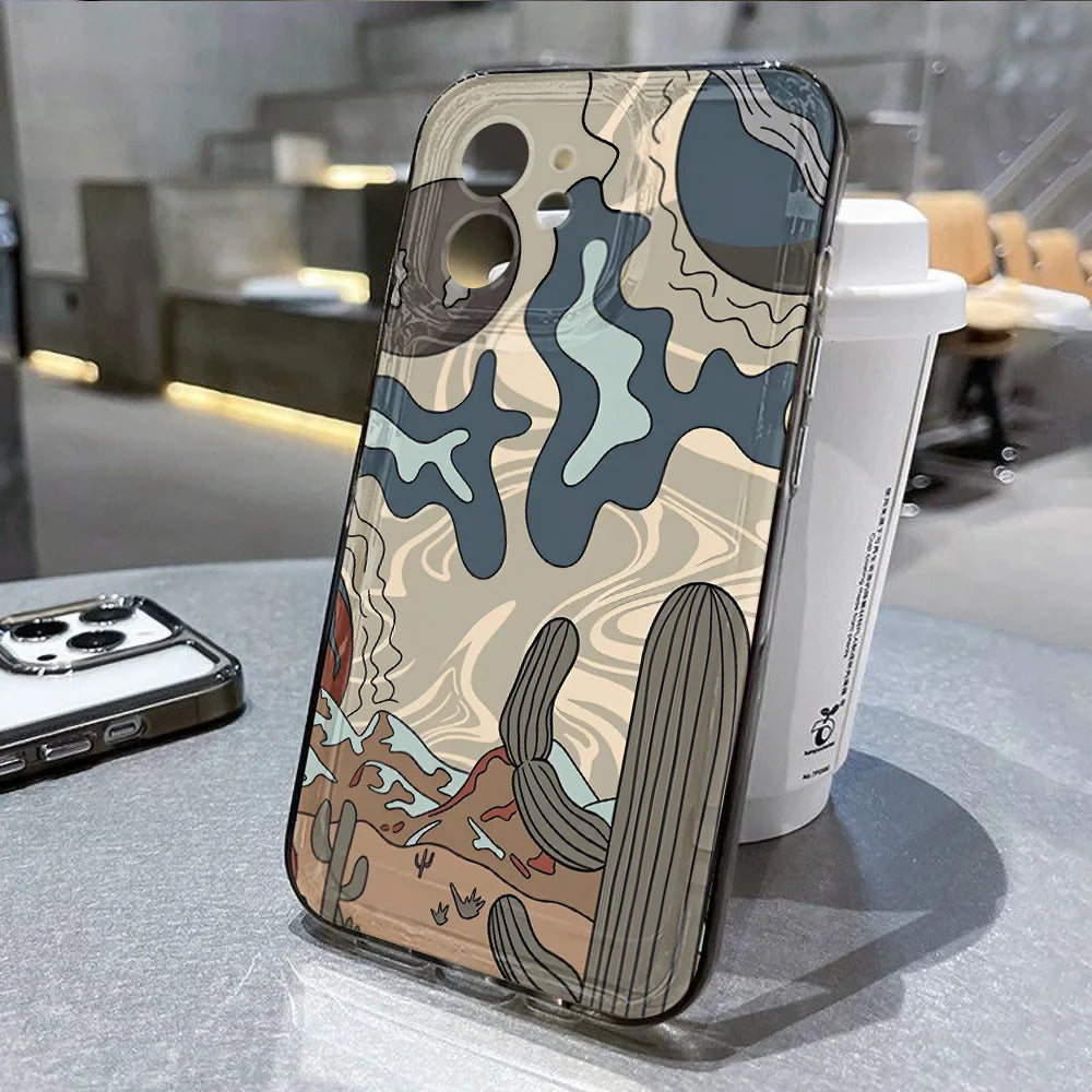 Simple Letter Cover Soft Silicone Phone Case