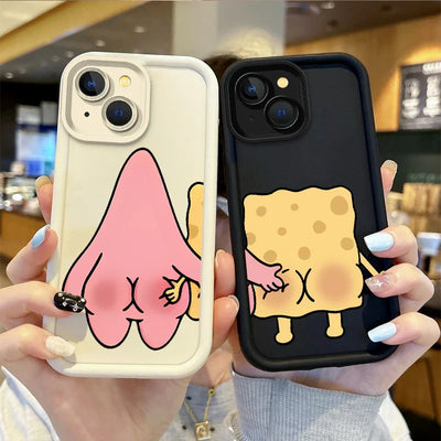 Hot S-SpongeBobs Pinch Butt Couple Phone Case