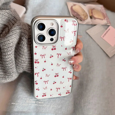 Fantastic Butterfly Red Cherry Bow Compatible Phone Case