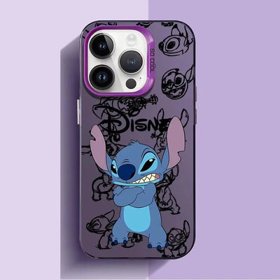Cartoon Disney Stitch Angel Plating Phone Case