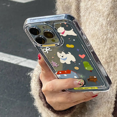 Cartoon Cute Dog Clear Star Y2K Cover Phone Case