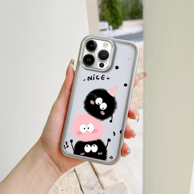 Lovely Spirited Away Soot Sprites Transparent Phone Case