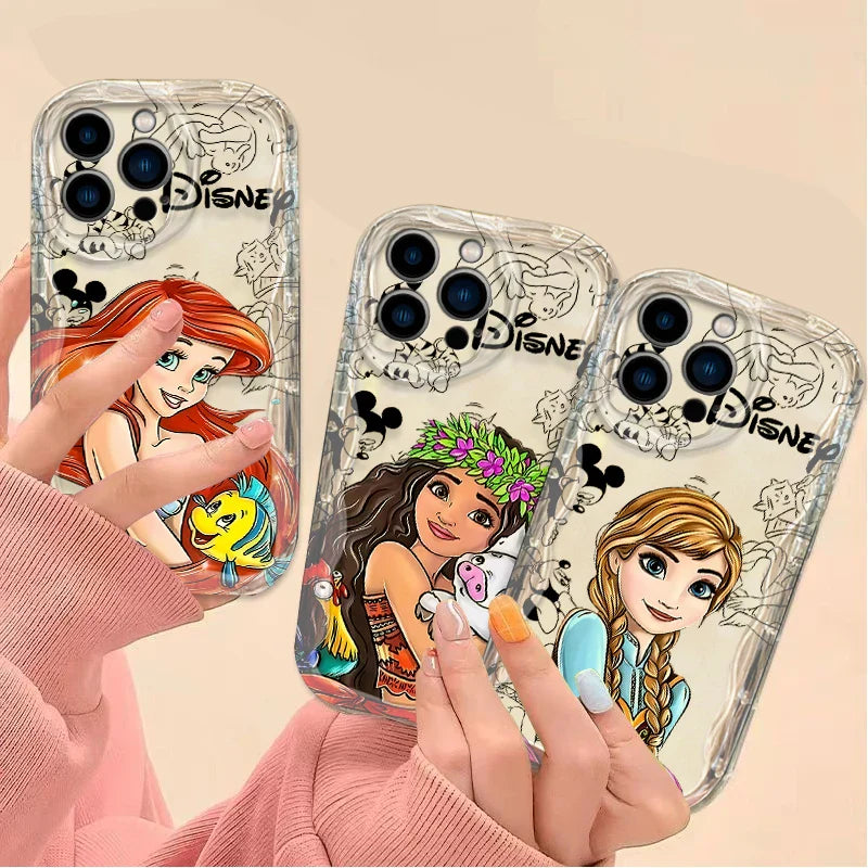 Disney Princess Clear 3D Wave Phone Case