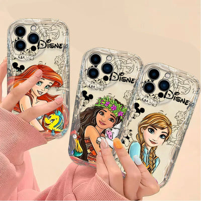 Disney Princess Clear 3D Wave Phone Case