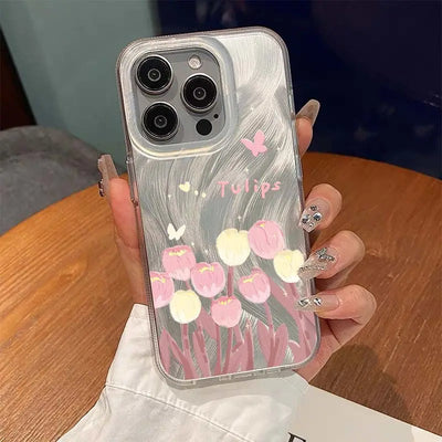 Pink Flower Cover Phone Case