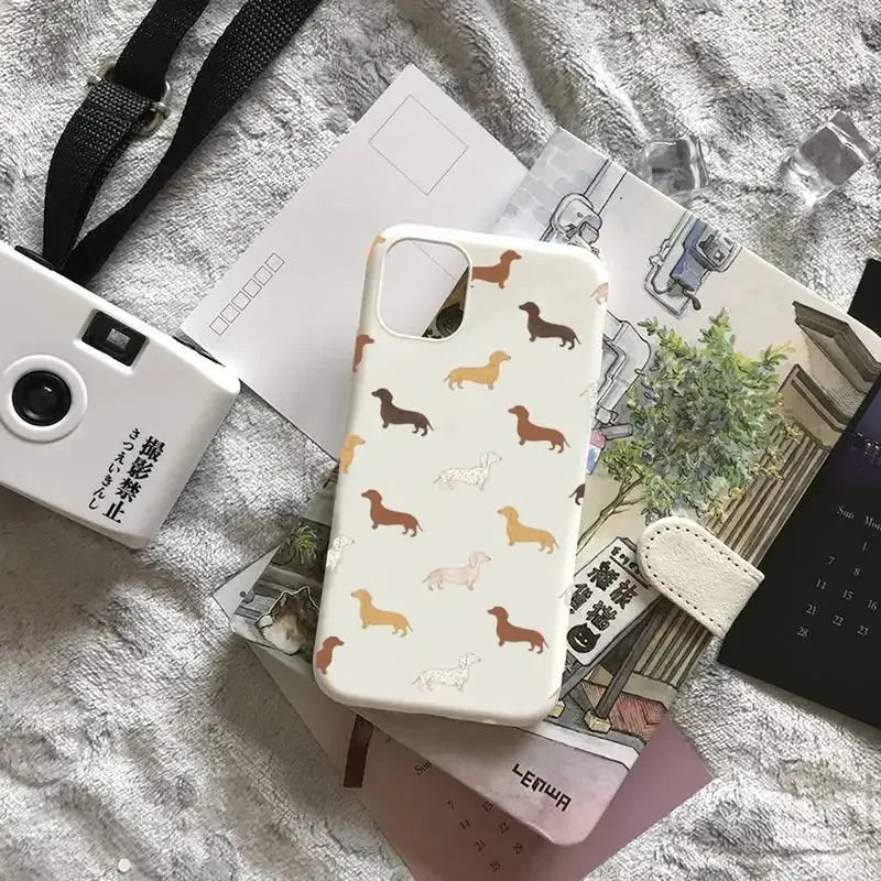 Cartoons Dachshund Bulldog Phone Case