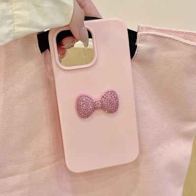Luxury Bling Rhinestone Bow Pink Phone Case