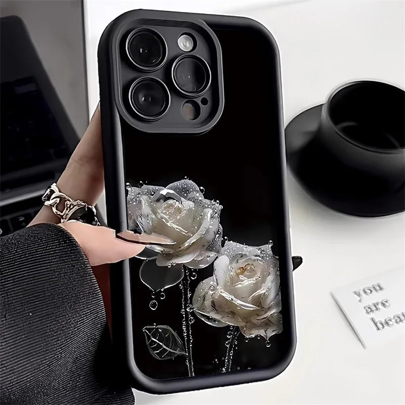 Crystal Rose Flower Phone Case