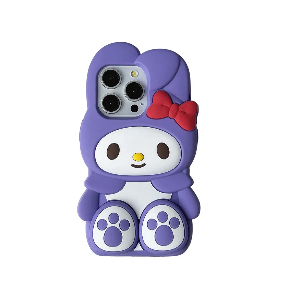 Cute 3D Cartoon My Melody Stretching Feet Stand Holder Phone Case
