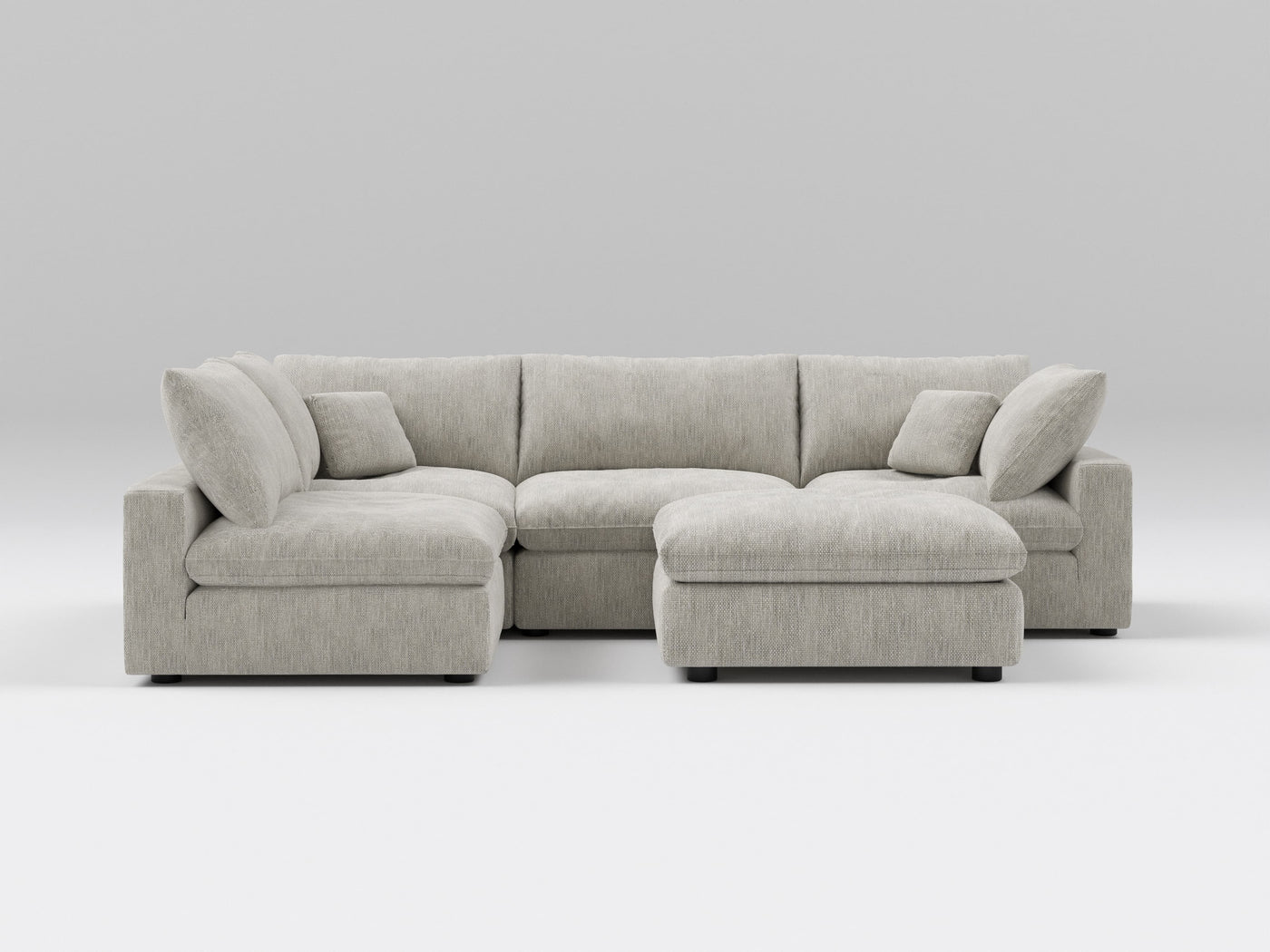 5-Piece Modular Sectional (Armless + Ottoman)