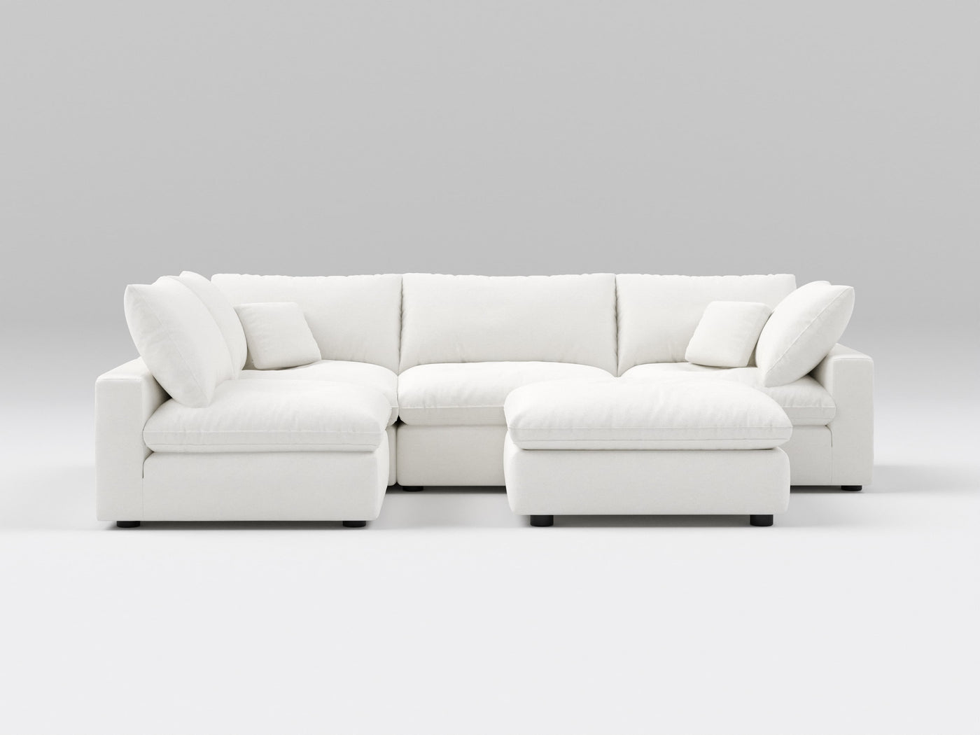 5-Piece Modular Sectional (Armless + Ottoman)