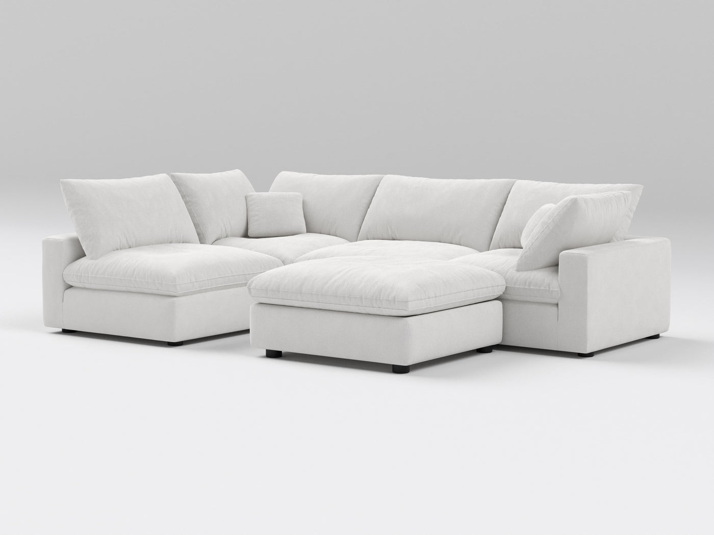 5-Piece Modular Sectional (Armless + Ottoman)