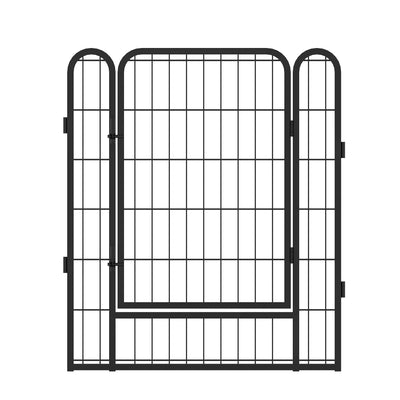 6 Panels Heavy-Duty Metal Playpen with Door, 31.7' H Dog Fence Pet Exercise Pen for Outdoor, Indoor
