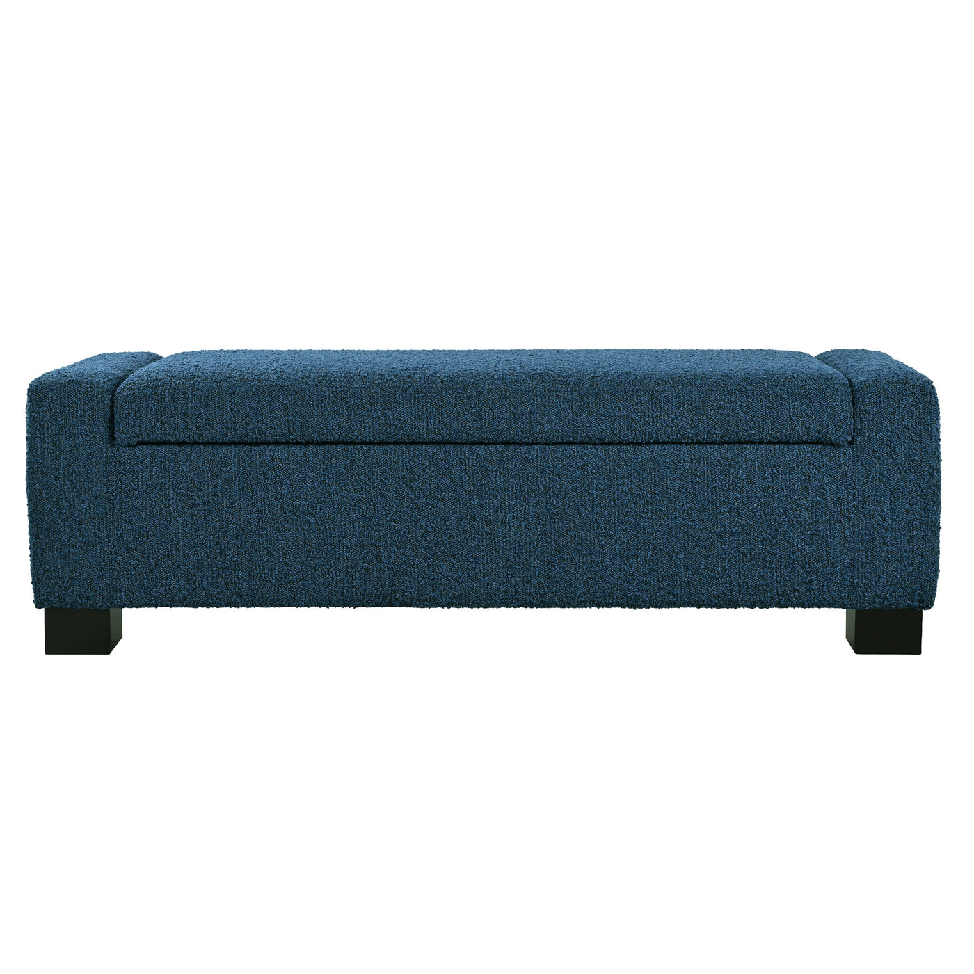 50' Ottoman Bench in Textured Fabric, Rectangular Design with Hinged Lid for Seating, Footrest, and Hidden Storage, Perfect for Living Room, Bedroom, or Entryway
