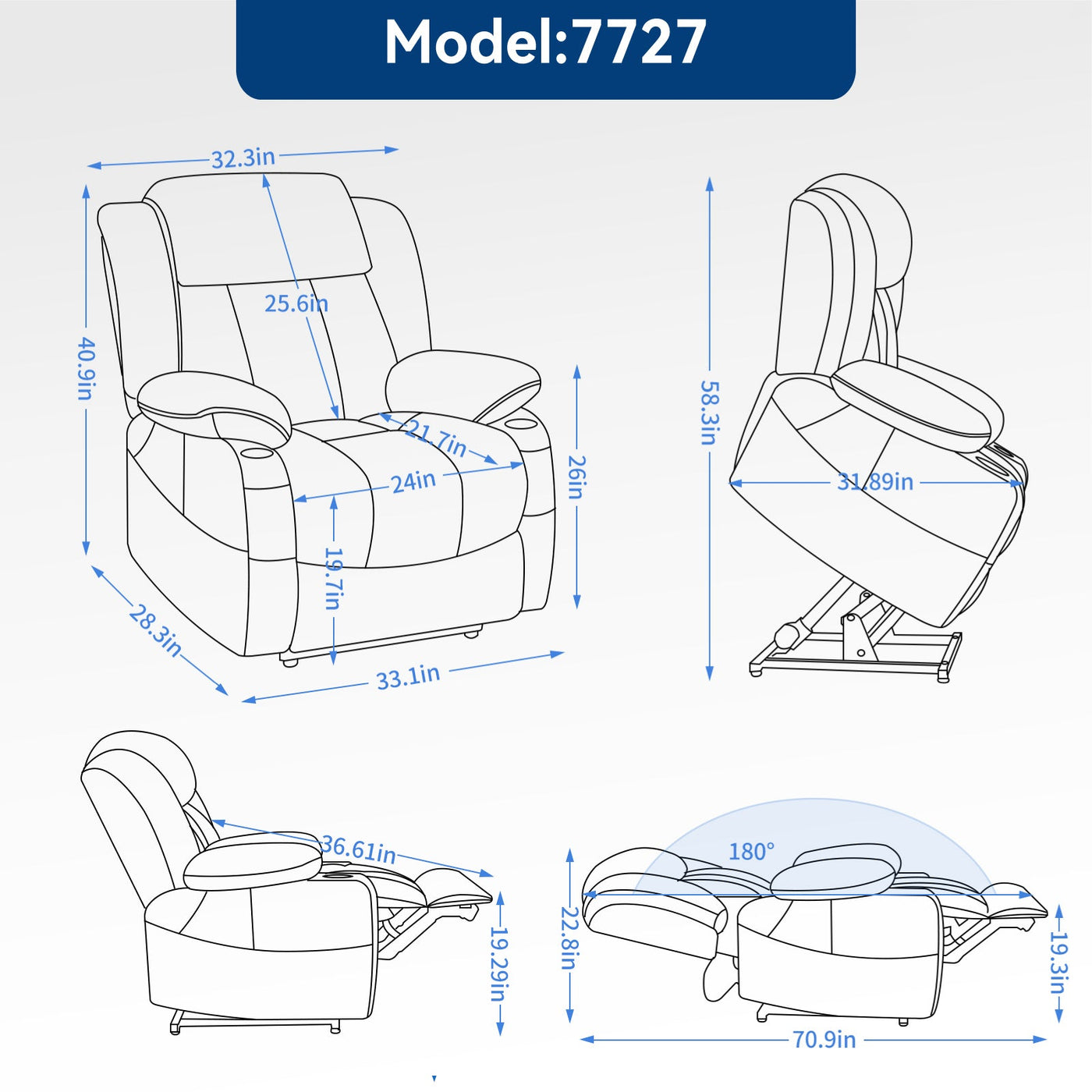 Dual Motor Infinite Position Up to 350 LBS Leatherair Power Lift Recliner Chair, Heavy Duty Motion Mechanism with 8-Point Vibration Massage and Lumbar Heating, Stainless steel Cup Holders, Brown