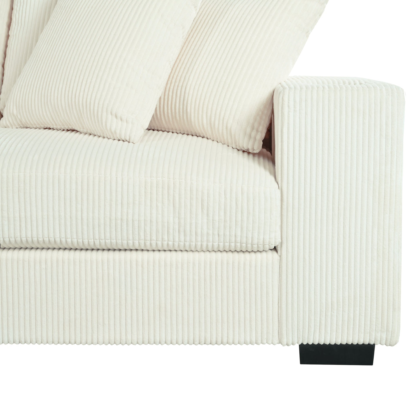 Mirod Large Sectional Sofa with Thick Cushions, and Built-in Cup Holders & Charging Ports