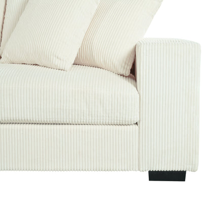 Mirod Large Sectional Sofa with Thick Cushions, and Built-in Cup Holders & Charging Ports