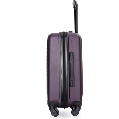 20" Carry on Luggage Lightweight Suitcase, Spinner Wheels, Purple