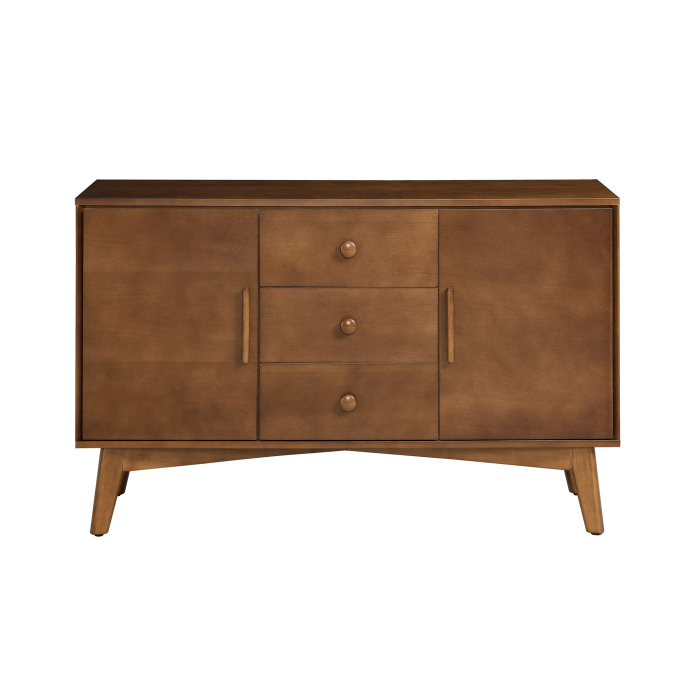 47.3' Mid Century Modern Sideboard Buffet Cabinet with Storage, Storage Cabinet with 2 Doors and 3 Drawers for Kitchen Dining Living Room, Accent Console Table, Walnut