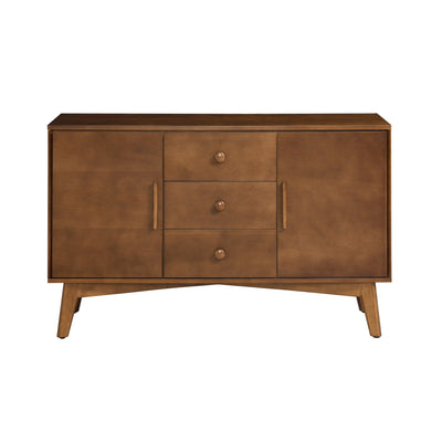 47.3' Mid Century Modern Sideboard Buffet Cabinet with Storage, Storage Cabinet with 2 Doors and 3 Drawers for Kitchen Dining Living Room, Accent Console Table, Walnut