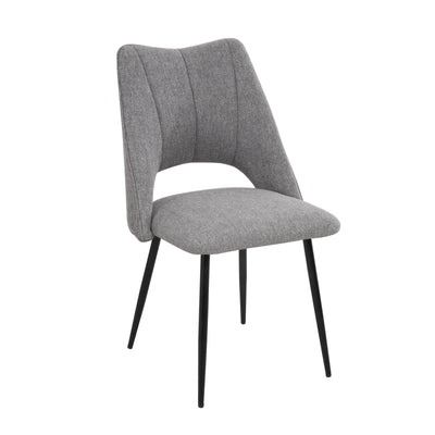 4-Chair Set Combination, Modern and Simple, With High Resilience Filling, Metal Legs, Adjustable Feet, Suitable For Kitchens and Dining Rooms,(Grey)