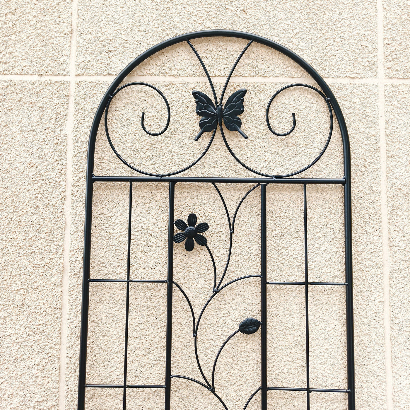 2 Pack Metal Garden Trellis 71' x 19.7' Rustproof Trellis for Climbing Plants Outdoor Flower Support Black