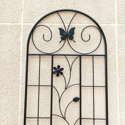 2 Pack Metal Garden Trellis 71' x 19.7' Rustproof Trellis for Climbing Plants Outdoor Flower Support Black