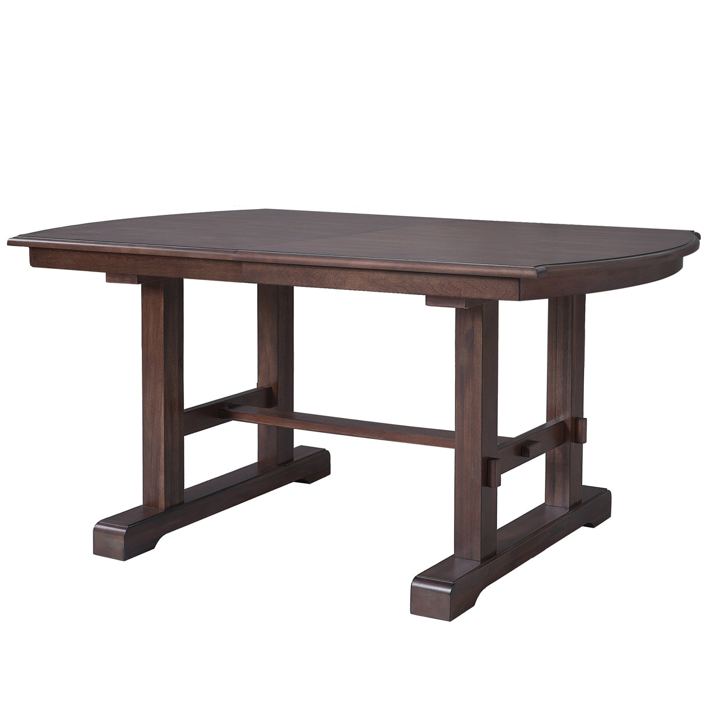 6-Piece Extendable Dining Table Set, 60–78 in. Wood Table with Removable Leaf, 4 Upholstered Chairs and Bench, Cherry Finish