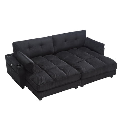 UNITED WE WIN Sleeper Sofa Couch Bed,Oversized Chaise Lounge Chair Cozy Cloud Couch
