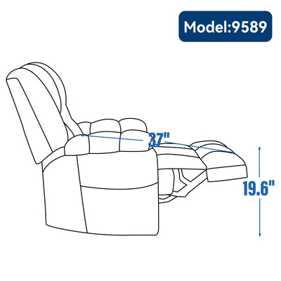 Dual Motor Heat Massage Infinite Position Up to 350 LBS Electric Power Lift Recliners with Power-Remote, Medium-firm and Heavy Duty, Red