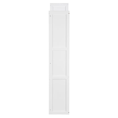 Queen Size Murphy Bed with Desk, Vanity and Cabinets, White