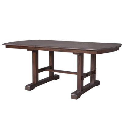 6-Piece Extendable Dining Table Set, 60–78 in. Wood Table with Removable Leaf, 4 Upholstered Chairs and Bench, Cherry Finish