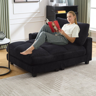 UNITED WE WIN Sleeper Sofa Couch Bed,Oversized Chaise Lounge Chair Cozy Cloud Couch