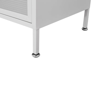 73'' Tall Kitchen Pantry Cabinet , 6 Level Flip Door with Pegboard Metal Pantry Storage Cabinet, Anti-Tip Design Hutch for Kitchen, Dining Room, Living Room (White)